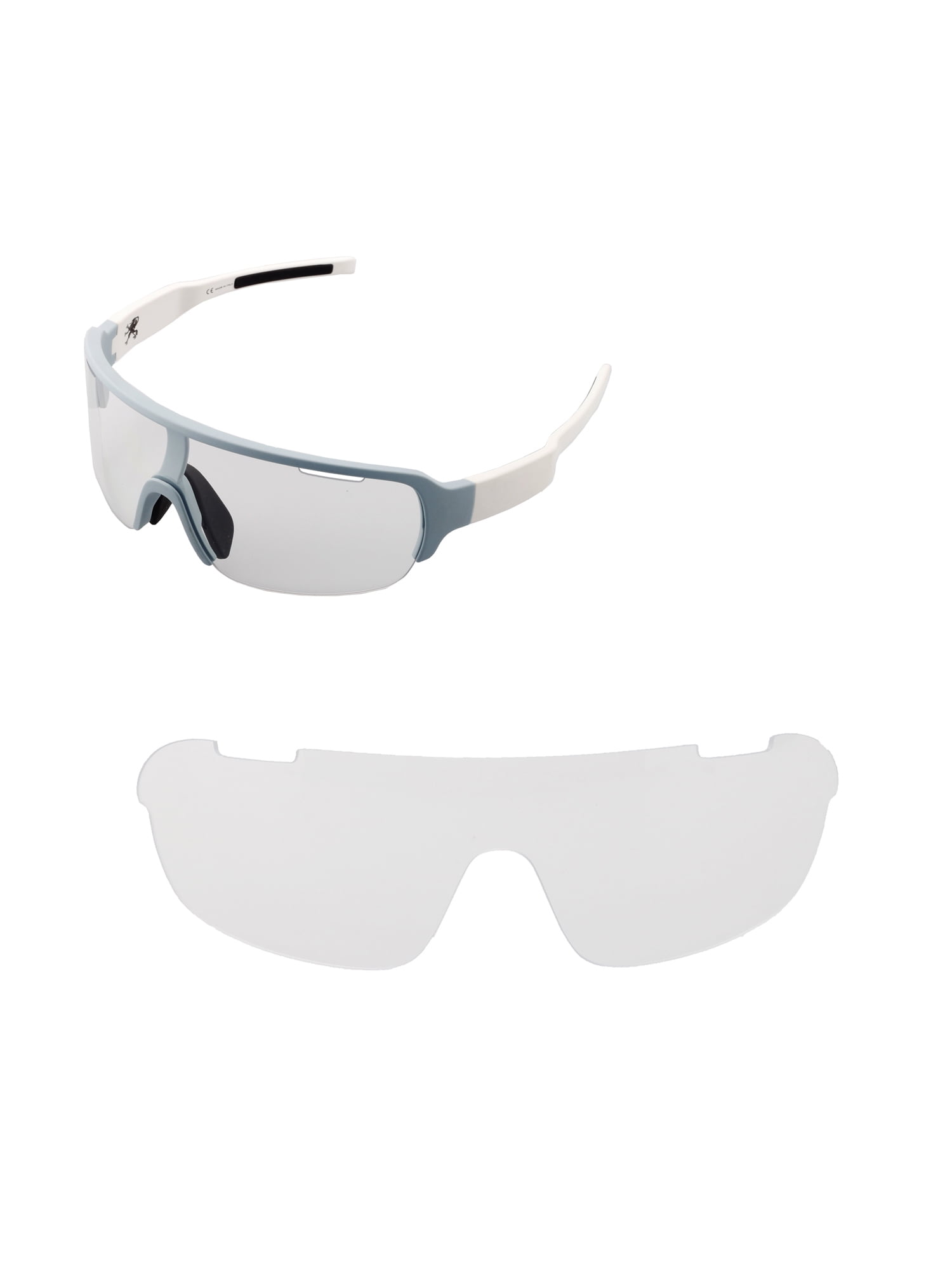 Walleva Polarized Black Replacement Lenses For POC Blade Sunglasses 
