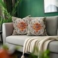 thumbnail image 4 of Boho Pillow Covers 18x18 Set of 2,Orange Throw Pillow Covers Outdoor Decorative Linen Pillow Covers for Couch Bed Sofa Cushion Boho Pillowcases, 4 of 7