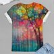 thumbnail image 4 of Blusa holgada de manga corta con cuello redondo y estampado a la moda para mujer Pompotops hfajkhk128599, 4 of 5