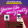 thumbnail image 5 of VEVOR You're Like Really Pretty Neon Sign, 27.5" x 12" Pink LED Neon Signs for Wall Decor, Large Lights Sign with Remote Control and Power Adapter, Used for Party, Wedding, Living Room, Office, 5 of 9
