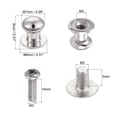 thumbnail image 2 of 7mm Head Dia. Knobs Pull Handle Zinc Alloy Silver Tone 24Pack, 2 of 6