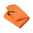 thumbnail image 1 of Unique Bargains 24'x16' Golf Towels Tri Fold Waffle Pattern Towels Soft Fiber with D Clip Orange, 1 of 6