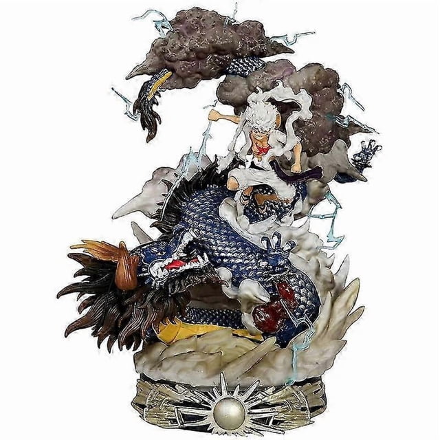 23cm One Piece Figures Luffy Vs Kaidou Anime Figures Luffy Gear 5 Statue Nika Luffy Figurine Gk Figurine Model Doll Toys Gift