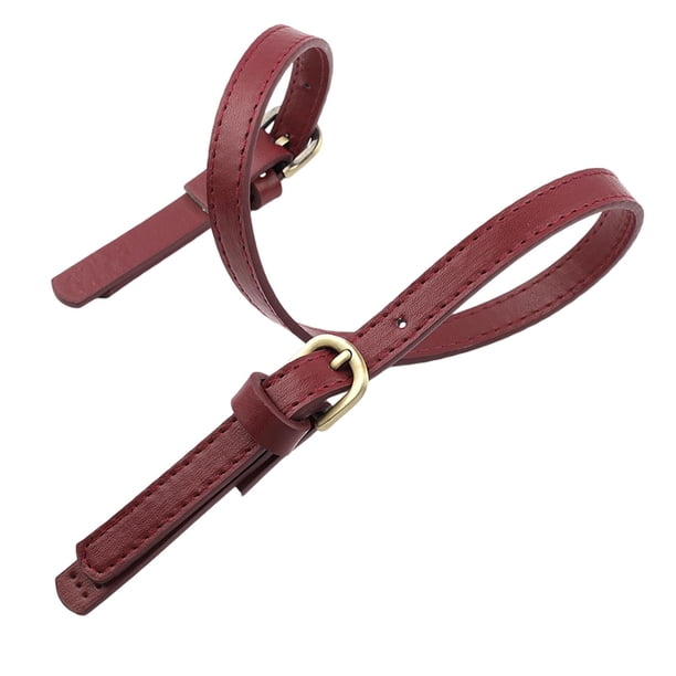 Correa para bolso de hombro para mujer con herrajes, correa de repuesto para bolso de mano DIY rojo oscuro