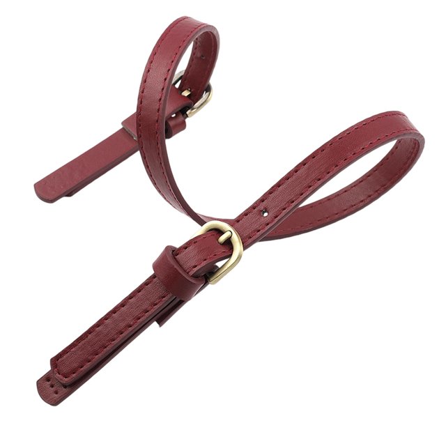 Correa para bolso de hombro para mujer con herrajes, correa de repuesto para bolso de mano DIY rojo oscuro