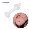 thumbnail image 1 of Uña de nariz de vidrio transparente Anillo de nariz en forma de C Varilla curva en forma de L Anillo de nariz invisible Pendiente de uña de hueso de oreja Piercing de uña de ombligo, 1 of 6