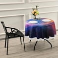 thumbnail image 7 of Coolnut Aurora Art Galaxy Round Tablecloth 60", Waterproof Stain and Wrinkle Resistant Washable Decorative Table Covers for Kitchen Dining Tabletop Party Outdoor Picnic Christmas Decor, 7 of 7