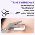 thumbnail image 5 of Stainless Steel Eyebrow Trimmer Scissors with Eyelash Comb Black Beauty Tool for Men & Women, 5 of 5