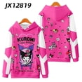 thumbnail image 2 of Sanrio Kuromi-Sudadera con capucha para niña, Tops finos de estilo Harajuku, ropa informal coreana, Otoño, 2023, 2 of 3