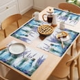 thumbnail image 5 of Spring Floral Placemats Set of 12 Botanical Watercolor Lavender Flower Vase Place Mats Indoor Wipeable Table Mats Washable Cloth Dining Table Placemats for Kitchen Holiday Party Home Decor 13x19 Inch, 5 of 9
