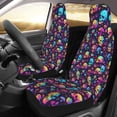 thumbnail image 2 of Honeii mushroom Skull star Print Car Seat Covers 2 Pieces, Full Set Universal Seat Covers for Cars, Waterproof Auto Seat Protectors, 2 of 7