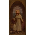 thumbnail image 2 of Aleksander Lesser 11x18 Black Ornate Wood Framed Double Matted Museum Art Print Titled - Sketch for "Wincenty Kadłubek" (1845), 2 of 5