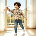 thumbnail image 5 of LTTVQM Halloween Sweatshirt for Boys Girls Cute Ghost Pumpkin Pattern Half Zip Stand Collar Cable Knit Long Sleeve Pullover Casual Warm Comfortable Outdoor Holiday Party Sweater Complexion 13-14 Year, 5 of 6