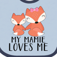 thumbnail image 4 of Inktastic My Mamie Loves Me Boys or Girls Baby Bib, 4 of 4