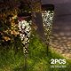 thumbnail image 1 of Luz Solar, Paquete De 2 Luces Solares De Metal Para Camino, Luz De Pico Para Césped, Al Aire Libre, Ip65, Lámpara De Noche Impermeable, Estrellas Blancas Cálidas Y Patrón De Rosas, Iluminación De Pais Muyoka Hogar, 1 of 6