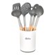 thumbnail image 1 of Set De 6 Utensilios Hudson De Nylon Con Mango Madera Gris, 1 of 2