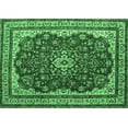 thumbnail image 1 of Ahgly Company Indoor Rectangle Medallion Emerald Green Traditional Area Rugs, 8' x 12', 1 of 4