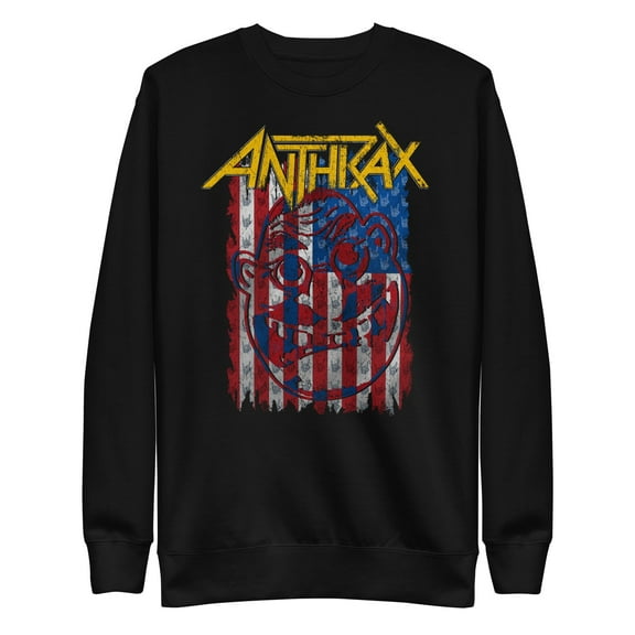 Anthrax - American Flag Unisex Sweatshirt - Black - Small
