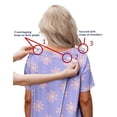 thumbnail image 3 of Pinspark Hospital Gowns Open Back for Women Bedridden Nightgowns Back Opening Short Sleeve Post Surgery Tear Away Adaptive Dresses, 3 of 5