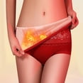 thumbnail image 2 of Bragas térmicas gruesas de invierno para mujer, ropa interior de cintura alta con vientre plano, calzoncillos cálidos de forro polar para mujer, bragas sin costuras con encaje para mujer, 2 of 5