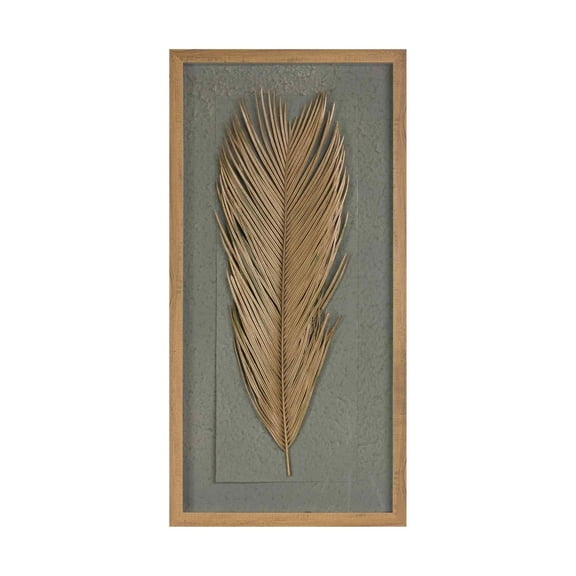 Melrose International LLC Framed Palm (Set of 2) 14"L x 27.5"H Wood/Paper