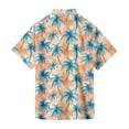 thumbnail image 6 of QHRMKOG Mens Hawaiian Shirts Short Sleeve Loose Fit Print Beach Shirts Breathable Tropical Holiday Button Down Hawaiian Shirts Summer Trendy Shirts Blue 2XL, 6 of 6
