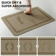 thumbnail image 4 of Quick Dry Bath Mat, Ultra Thin Bath Mat Non Slip Absorbent Bath Mats for Bathroom Floor Mat Fit Under Door for Bathroom Mat, (Beige, 30"x17"), 4 of 6
