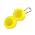 thumbnail image 2 of EeaseCA Silicone Ball Holder Dual Ball Storage Protection Carrier with Hook (Yellow), 2 of 7