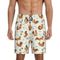 thumbnail image 1 of Vsdgher Shorts de Pyjama pour Hommes Imprimé Écureuil Bas de Pyjama Légers avec Poches - Grand, 1 of 6