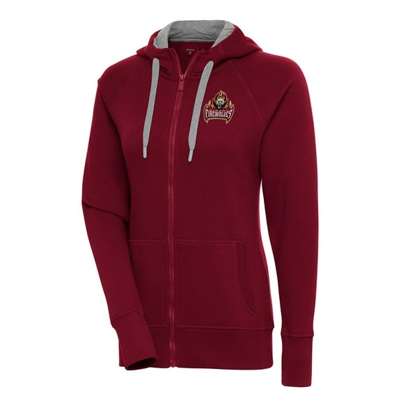 Women's Antigua Red Albany FireWolves Victory Pullover Hoodie