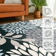 thumbnail image 5 of TWINNIS Area Rugs Floral Boho Rug Floor Carpet for Living Room Bedroom,6'x9',Black, 5 of 7