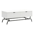 thumbnail image 4 of Furniture of America Estee 2-Drawer Wood Indoor Coffee Table, White Pure, 4 of 8