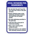 thumbnail image 1 of Social Distancing Pool Requirements Sign, Pool Sign, Vinyl Sticker, 1 of 1