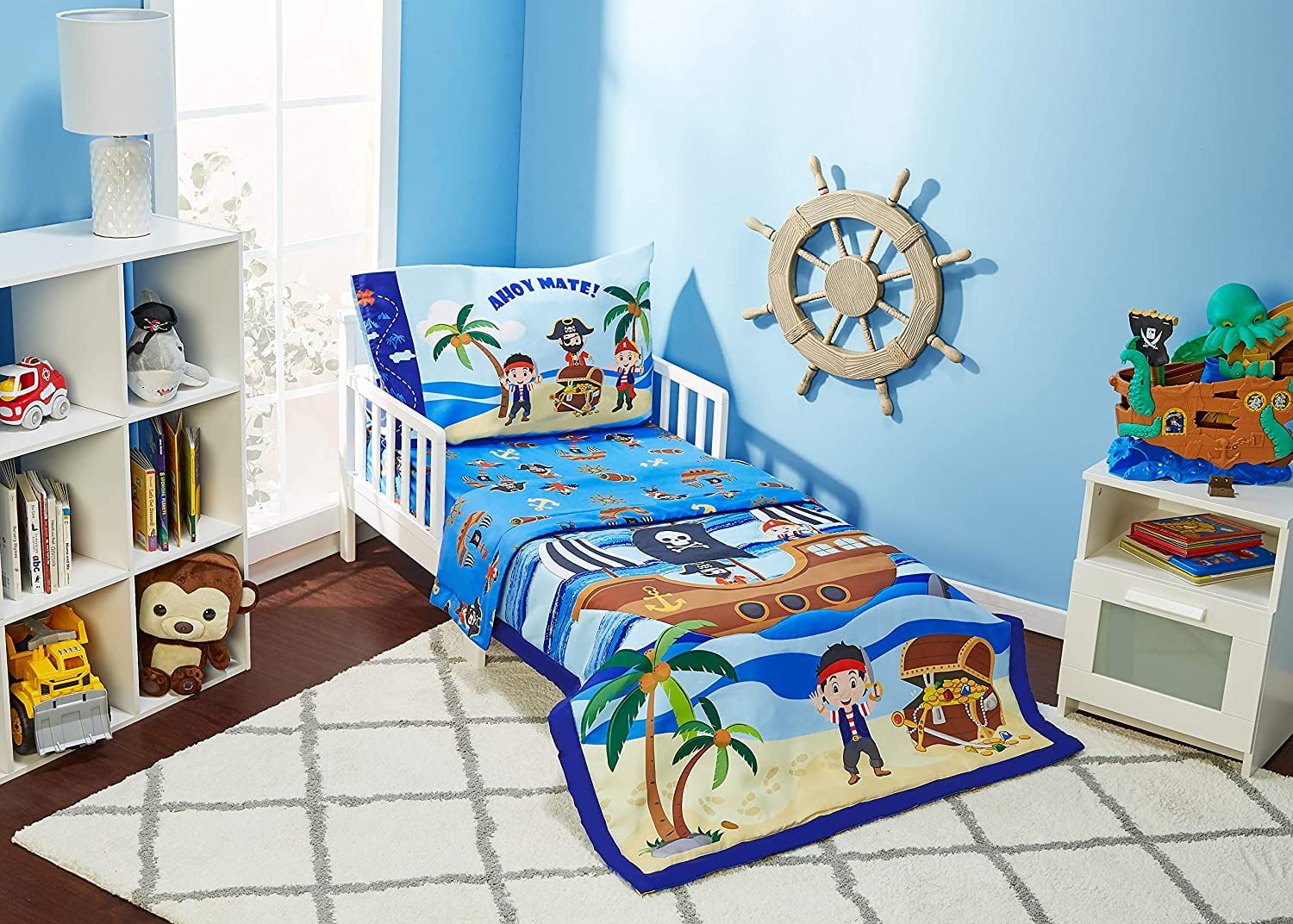 Disney Jake and the Neverland Pirates 4 Piece Toddler Bedding Set 