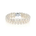 thumbnail image 1 of 14K Gold 6.5-7.0mm Double Japanese Akoya Saltwater White Cultured Pearl Bracelet - AAA Quality, 1 of 7