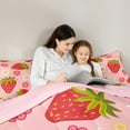 thumbnail image 4 of Castle Fairy Children Teens Flower Strawberry 7-Piece Twin Bedding Sets,Polka Dots Bedding Comforter Set,Cartoon Fruit Breathable Sheet Sets,Luxury Bedroom Decor, 4 of 8