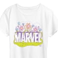 thumbnail image 3 of Marvel - Logo Florals - Women's Short Sleeve Graphic T-Shirt, 3 of 5