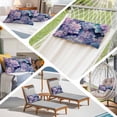 thumbnail image 6 of Vintage Hydrangea Pillow Covers, Linen Long Throw Pillow Case, Spring Purple Flowers Garden Plants Holiday Pillow Protector Decorative Cushion Cover for Living Room/Bedroom 20" x 36", 6 of 8