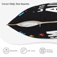 thumbnail image 5 of Haiem I Love With Autism To The Moon And Back Print Velvet Soft Solid Decorative Square Throw Pillow Covers Set with Elegant Piping Christmas Cushion Case for Sofa Bedroom Car-18"x18", 5 of 8