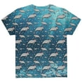 thumbnail image 2 of Christmas Manatee Floaty Potato Pattern All Over Youth T Shirt Multi YXL, 2 of 2