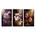 Designart "Fairy Daisy Wonderland Up Close IV" Daisy Wall Art Set Of 3