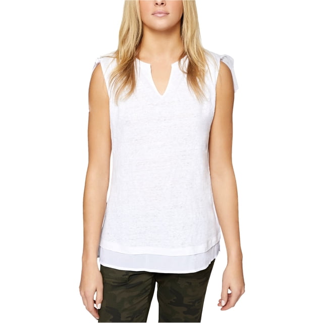 Sanctuary Clothing Nora - Camiseta sin mangas para mujer, color blanco, talla mediana