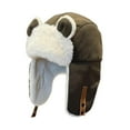 thumbnail image 3 of Gorro de invierno ligero con orejeras y orejas de animal, suave y cálido. Marrón, 3 of 9