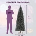 thumbnail image 3 of Eastvita 6FT Black Pencil Christmas Tree, Artificial Slim Xmas Tree, Metal Stand, Realistic Branch Tips, Holiday Home Decor, 3 of 8
