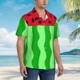 thumbnail image 6 of Watermelon Men'S 3d Print Casual Button Down Shirts, Novelty Hawaiian Short Sleeves M, 6 of 7