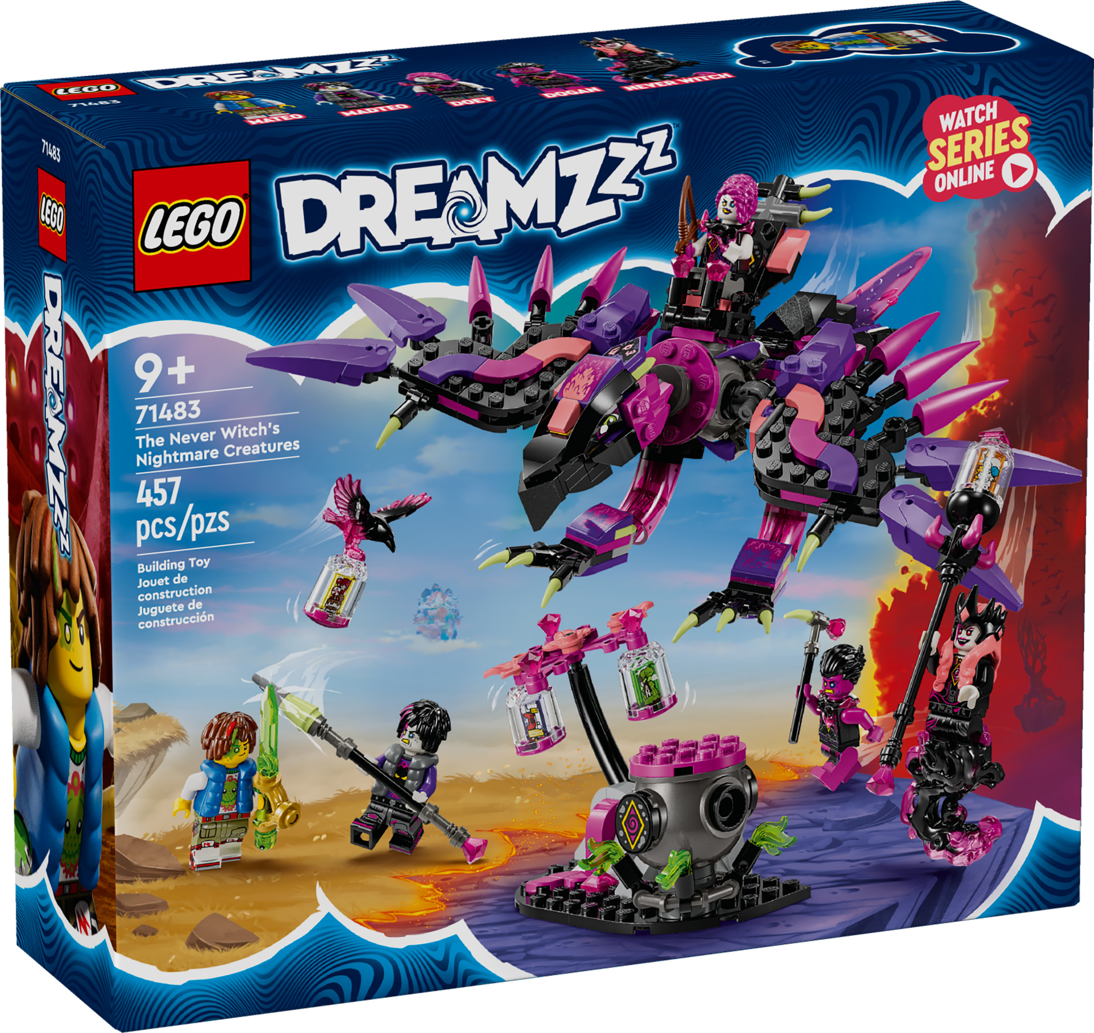 LEGO DREAMZzz The Never Witch’s Nightmare Creatures Kids' Toy, Halloween Gift for 9 Year Old Boys and Girls, 71483