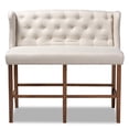 thumbnail image 2 of Bowery Hill Upholstered Beige Bar Stool Bench Rectangular Button Tufted 47.64" Unassembled, 2 of 10