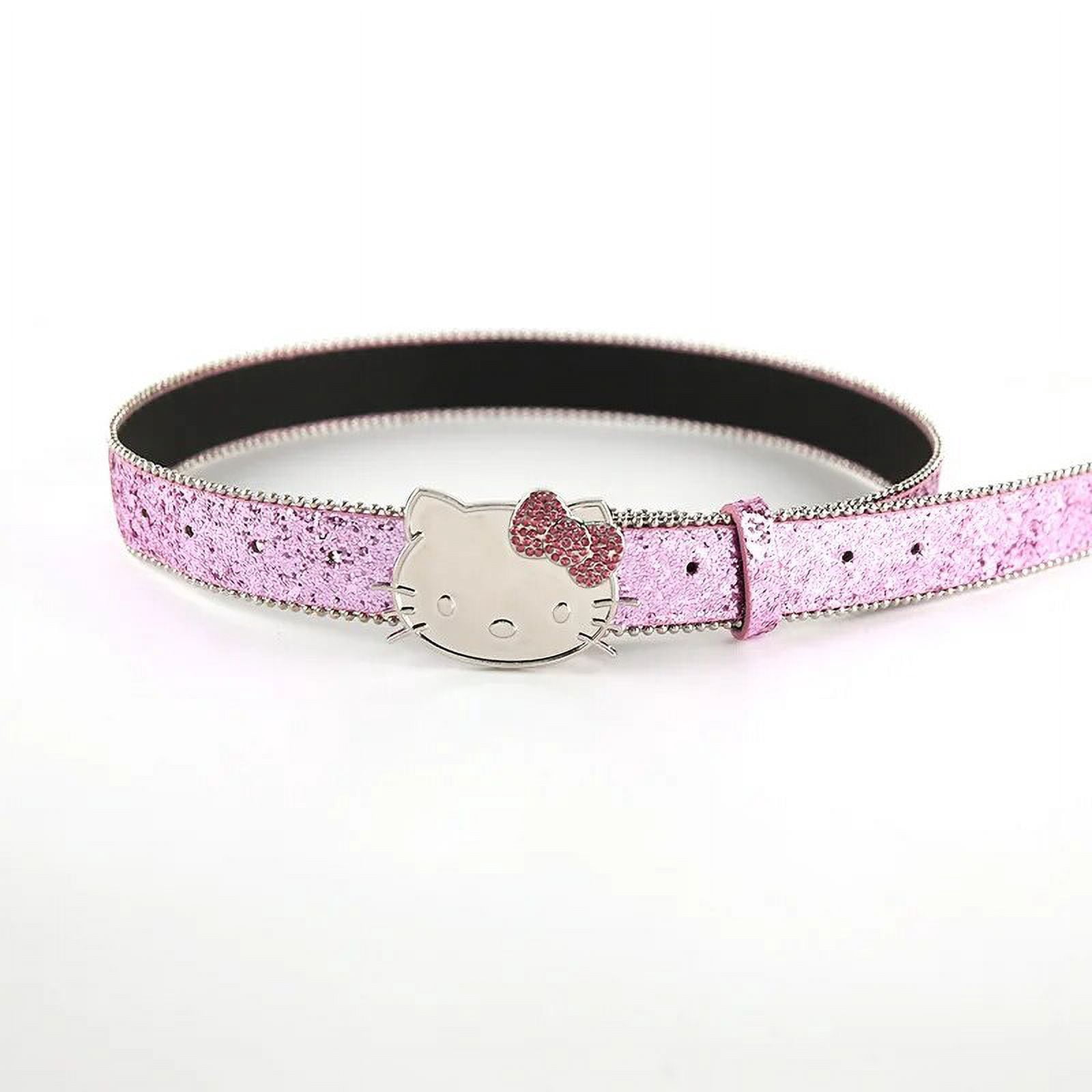 Sanrio Hello Kitty Head Rhinestone Girl Heart Y2K Belt 