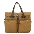 thumbnail image 4 of fenteer men\'s waterproof canvas briefcase - casual and stylish large capacity file bag Khaki, 4 of 8