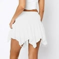 thumbnail image 4 of Kedxroy Womens Mini Skirt Y2k Fairy Asymmetrical Flowy High Waisted Trendy Pleated Sexy Festival Skorts Skirts(White,S), 4 of 5